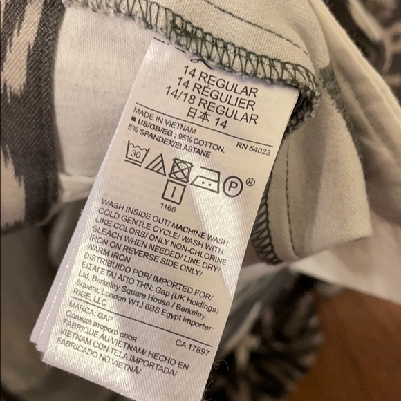 GAP Printed Slacks Size 14 R - Picture 6 of 7